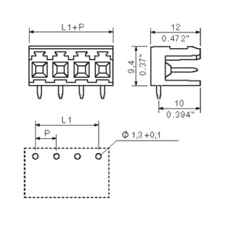 Штекерный соединитель печат SLA 05/90 4.5SN OR BX