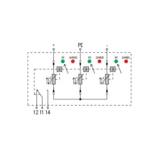 Разрядник VPU II 3 R PV 1200V DC