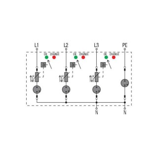 Разрядник VPU I 3+1 LCF 280V/12,5kA