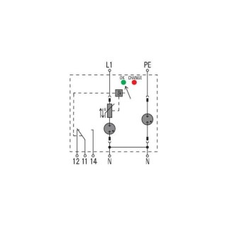 Разрядник VPU I 1+1 R LCF 280V/12,5KA