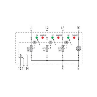 Разрядник VPU II 3+1 R 280V/40KA