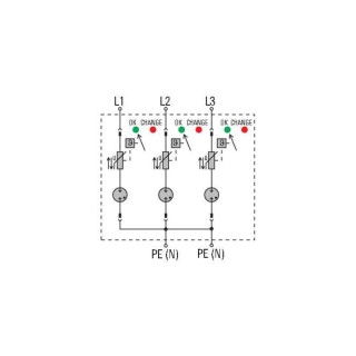 Разрядник VPU II 3 LCF 280V/40KA