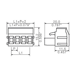 Штекерный соединитель печат BLA 15B SN OR