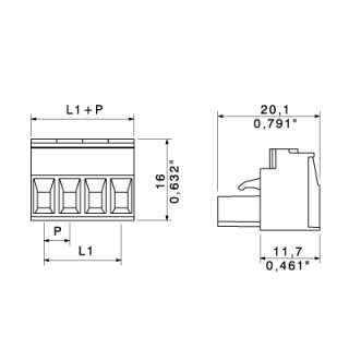 Штекерный соединитель печат BLZP 5.08HC/04/180 SN OR BX SO