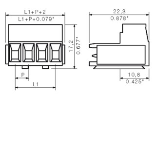 Штекерный соединитель печат SLAS 8B BB4 SN OR