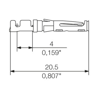 Штекерный соединитель печат CB1,6R22-20 AU,75 I1,8