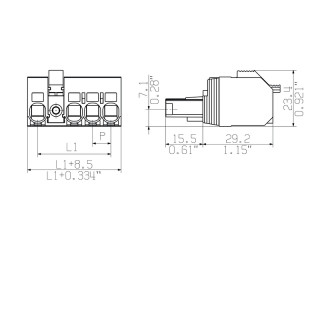 Штекерный соединитель печат BVF 7.62HP/04/180MF2 SN BK BX