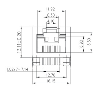 Матрица USB RJ45C5 T1U 2.8N4N TY