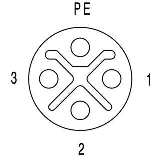 Гнездо произвольной сборки| SAIE-M12B-3+PE-S-0.2U-M16