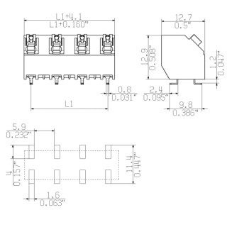 Клемма печатной платы LSF-SMD 7.50/02/135 SN BK RL