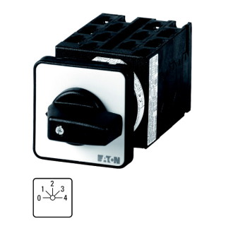 Ступенчатый переключатель, 3P, Ie = 25A , Пол. 0-4 , 45 ° 48х48 мм , переднее крепление
