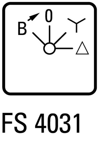 Переключатель звезда-треугольник , 3P , Ie = 63A , Пол. B> 0 -Y-D , 45 °, переднее крепление