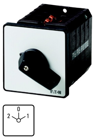 Переключатель полюсов, 2 скорости , 3P , Ie = 25A , Пол. 2-0-1 , 45 °, 88x88 мм переднее крепление