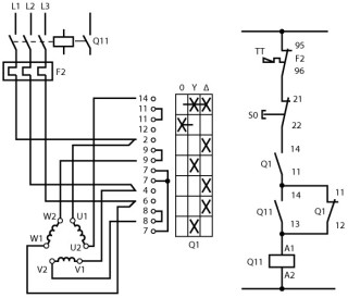 Переключатель звезда-треугольник , 3P , Ie = 63A , FS- Y-D-0 , 45 ° 88x88mm , заднее крепление