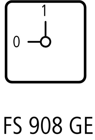 Выключатель , красная ручка , 2P, Ie = 63A , Пол. 0-1 , 90 °, 88x88 мм переднее крепление