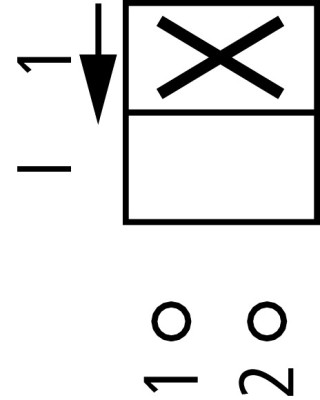 Переключатель управления , 1P , Ie = 12A , Пол. I < 1 , 45 °, 48х48 мм , заднее крепление