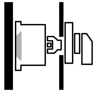 Выключатель , 3P + N +1НО +1 НЗ , Ie = 25A , 0-1 Пол. , 90 °, 48х48 мм , заднее крепление