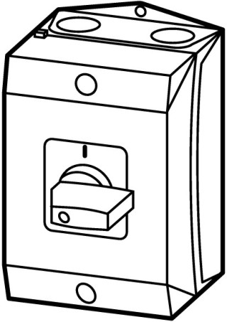 Переключатель управления в корпусе 1P, Ie = 12A, Пол. I <1, 45 °,  48х48 мм