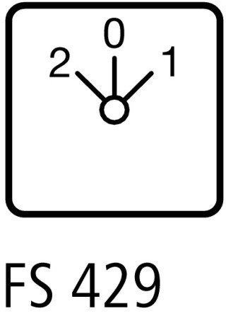 Кулачковый переключатель в корпусе 1P, Ie = 12A, Пол. 2-0-1, 45 ° 48х48 мм