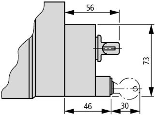 Аварийный выключатель, корпус 3P, Ie = 12A, красная ручка, Пол. 0-1, 90 °, 48х48 мм