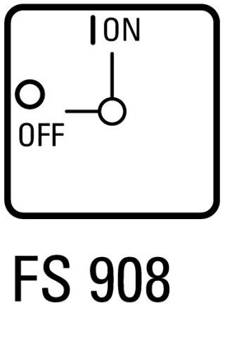 Кулачковый переключатель в корпусе 3P 1S, Ie = 12A, Пол. 0-1, 90 °, 48х48 мм