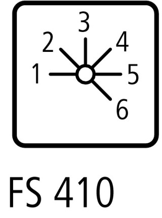 Ступенчатый переключатель в корпусе 1P, Ie = 12A, Пол. 1-6, 45 ° 48х48 мм