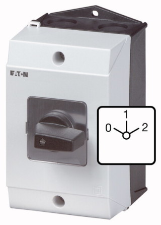 Переключатель полюсов, корпус,  3P, Ie = 32A, Пол. 0-1-2, 45 ° 48х48 мм