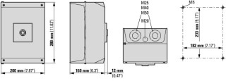 Изолированный корпус В, ВхШхД= 280x200x125mm для T5 4