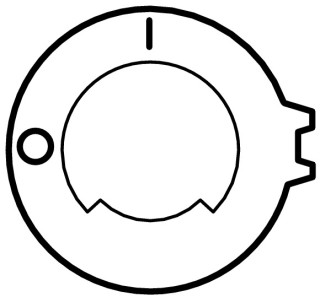 Главный выключатель 3P + N Iu = 10А, черная ручка, 0-1, 90, 30x30mm