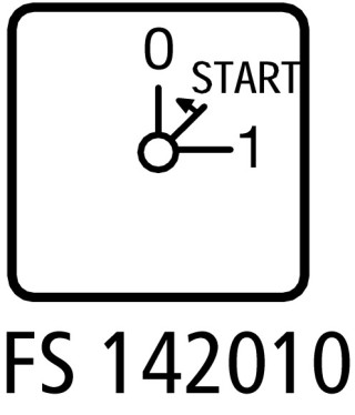 Переключатель фаз в корпус, 2P, Ie = 12A, Поз. 0 <START-1, 45 °,  48х48 мм
