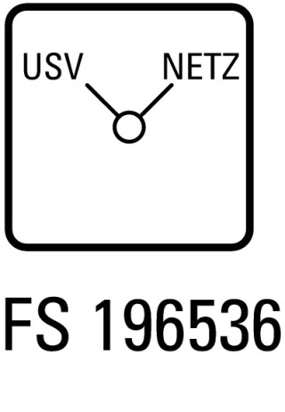 Кулачковый переключатель в корпусе, 2P, Ie = 12A, Поз. 1-2, 90 ° 48х48 мм