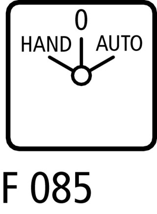 Кулачковый переключатель, 1P Iu = 10А, Поз. HAND-0-AUTO, 45 ° IP30, модульное исполнение