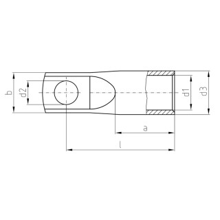 Tube cable shoe for CU con. KRN-M12/-185 S