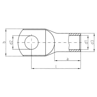 Tube cable shoe for CU con. KRN-M6/-1,5