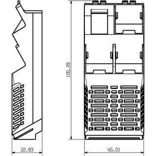 Корпуса для электроники CH20M45 S RPSC/2PSC BK 2010