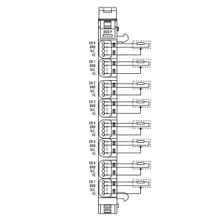 Штекерный соединитель печат UR20-8DO-P-2W-HD