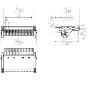 Штекерный соединитель печат BL-I/O 3.50/10/180LR SN BK BX