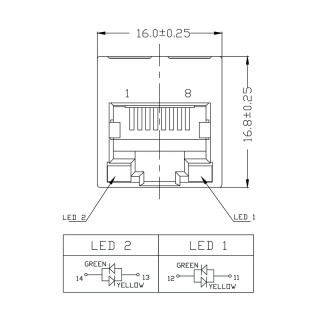 Матрица USB RJ45M R1V 3.3N4YG/YG TY