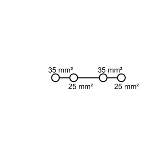 Проходная клемма WPD 102 2X35/2X25 GN