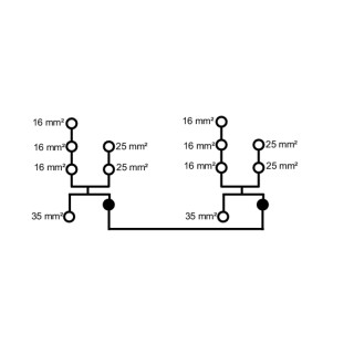 Проходная клемма WPD 205 2X35/4X25+6X16 2XGY