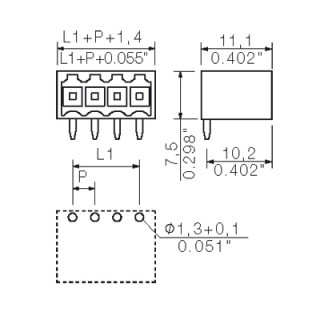 Штекерный соединитель печат SL 3.50/04/90G 3.2SN OR BX