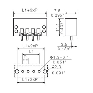 Штекерный соединитель печат SL 3.50/17/180F 3.2SN OR BX