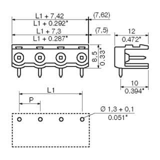 Штекерный соединитель печат SL 7.50/02/90 3.2SN OR BX