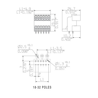 Штекерный соединитель печат SLD 3.50/20/90G 3.2SN OR BX