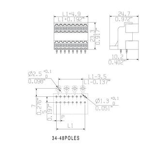 Штекерный соединитель печат SLD 3.50/34/90G 3.2SN OR BX