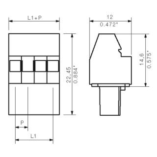 Штекерный соединитель печат BL 3.50/03/90 SN OR BX