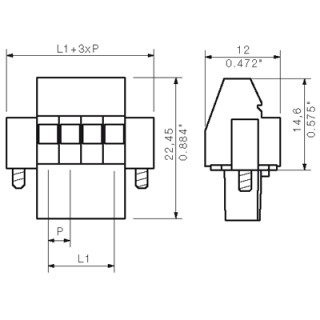 Штекерный соединитель печат BL 3.50/02/90F SN OR BX