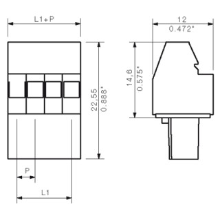 Штекерный соединитель печат BL 3.50/02/270 SN BK BX