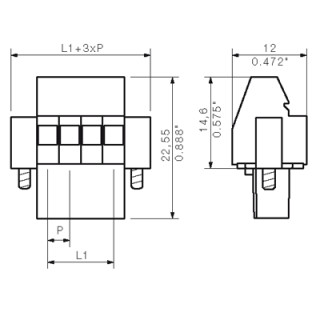 Штекерный соединитель печат BL 3.50/02/270F SN OR BX