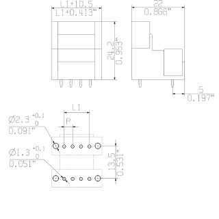 Штекерный соединитель печат SLD 3.50 V/40/180F 3.2 SN OR BX